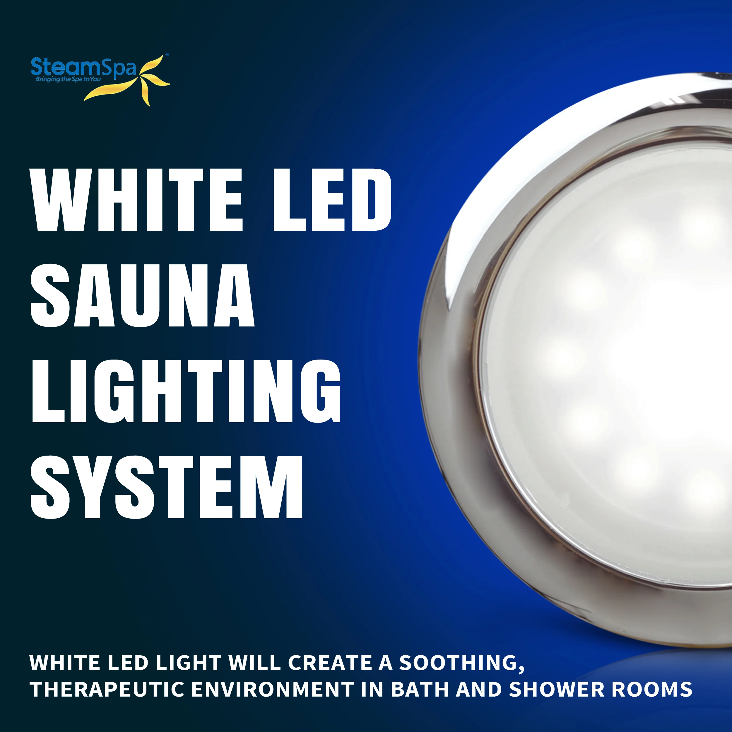 SteamSpa White LED Sauna Lighting System - Image 3
