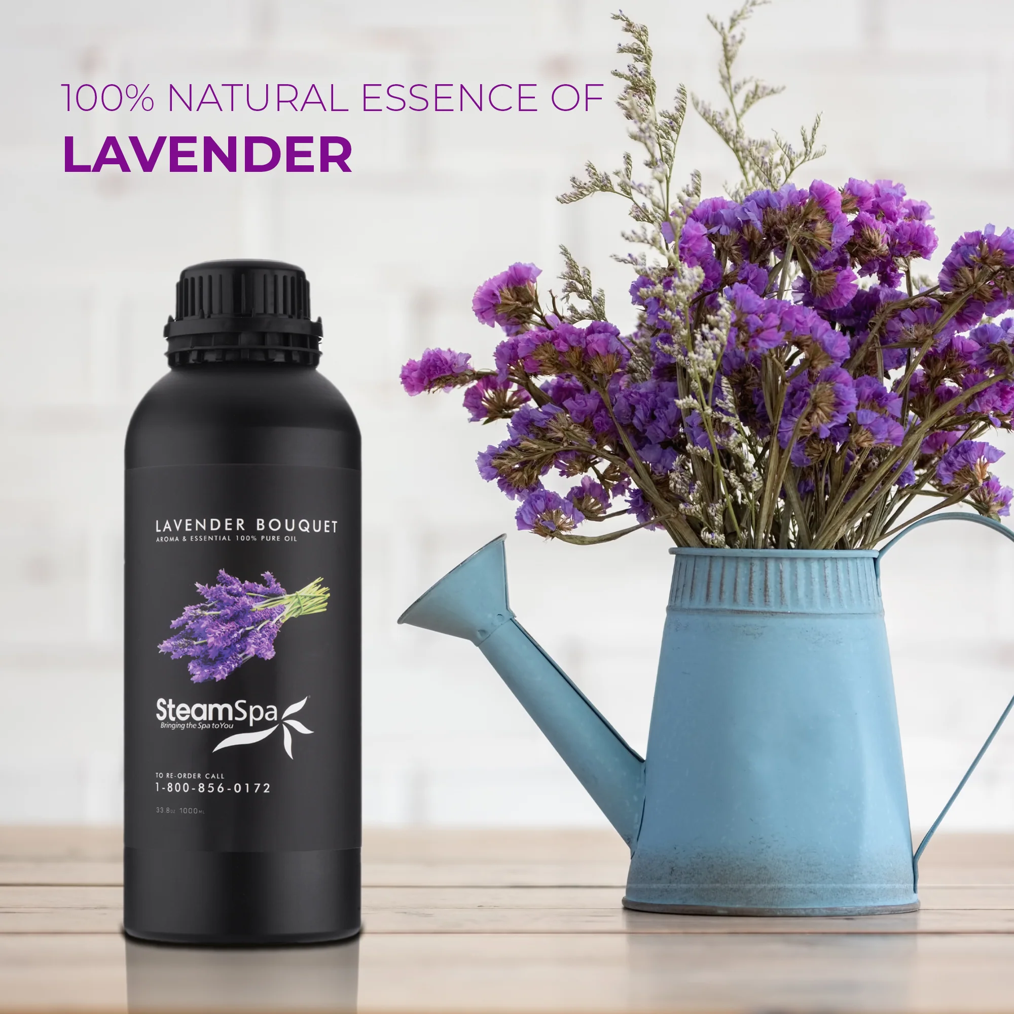 100% Natural Essence of Lavender 1000ml Aromatherapy Bottle - Image 3