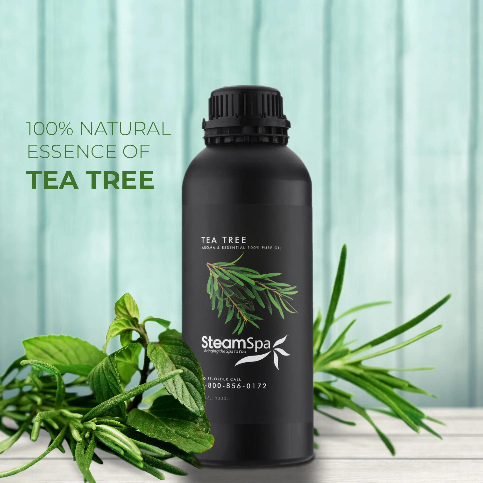 100% Natural Essence of Tea Tree 1000ml Aromatherapy Bottle - Image 3