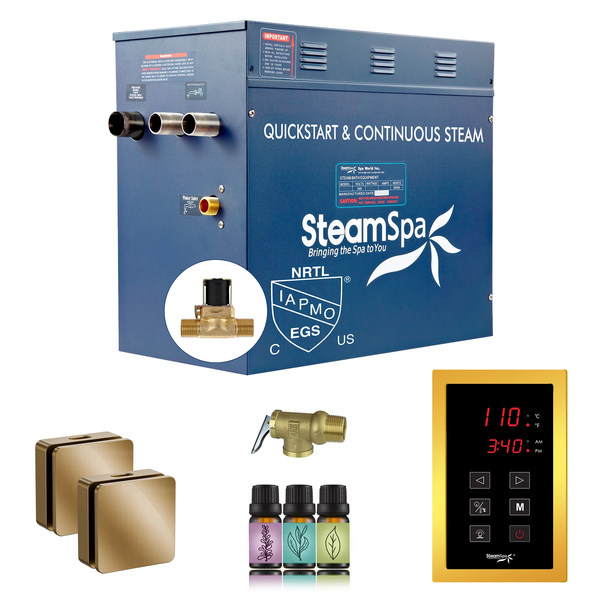 Oasis Series Steam Bath Generator with Continuous Steam and Easy Touch Control - Image 15