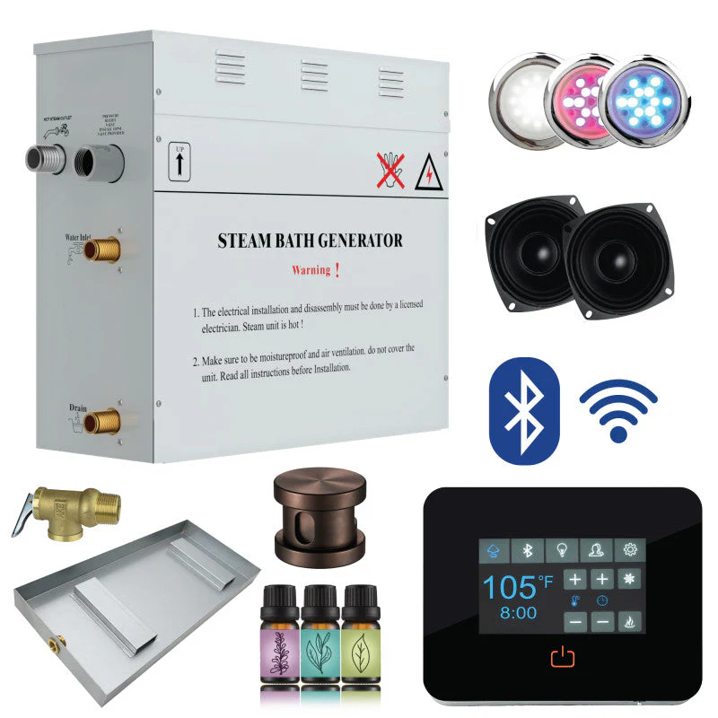 PRO Series Steam Bath Generator with Bluetooth, WiFi, QuickStart, Auto-Drain, and Chroma Lighting - Image 10
