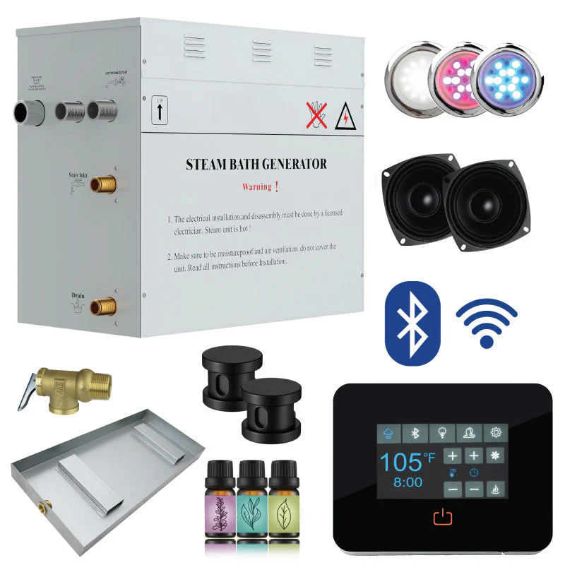 PRO Series Steam Bath Generator with Bluetooth, WiFi, QuickStart, Auto-Drain, and Chroma Lighting - Image 4
