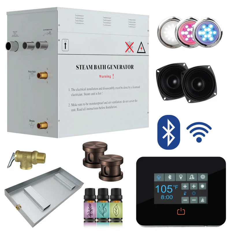 PRO Series Steam Bath Generator with Bluetooth, WiFi, QuickStart, Auto-Drain, and Chroma Lighting - Image 5