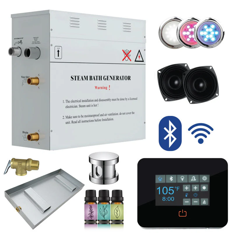 PRO Series Steam Bath Generator with Bluetooth, WiFi, QuickStart, Auto-Drain, and Chroma Lighting - Image 7