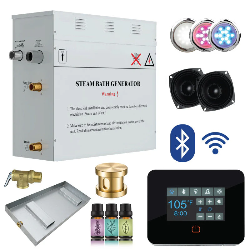 PRO Series Steam Bath Generator with Bluetooth, WiFi, QuickStart, Auto-Drain, and Chroma Lighting - Image 8