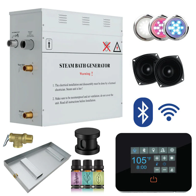 PRO Series Steam Bath Generator with Bluetooth, WiFi, QuickStart, Auto-Drain, and Chroma Lighting - Image 9