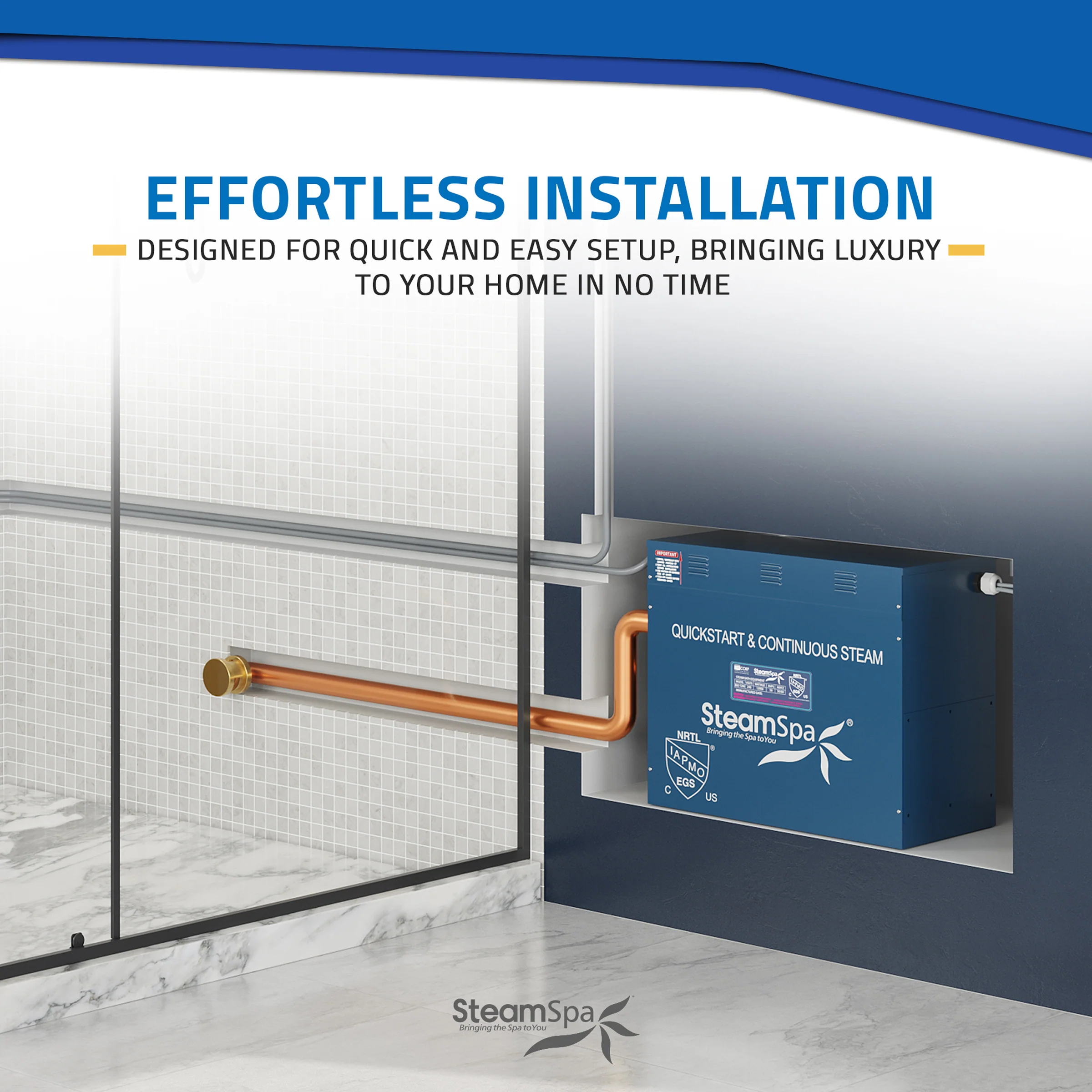 Oasis Series Steam Bath Generator with Wireless Control, QuickStart Technology, and Continuous Steam Output - Image 9