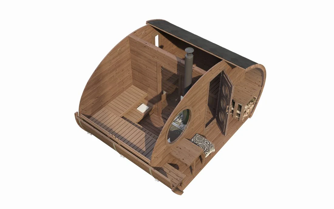 SaunaLife Garden-Series Model G11 Outdoor Home Sauna Kit - Image 6