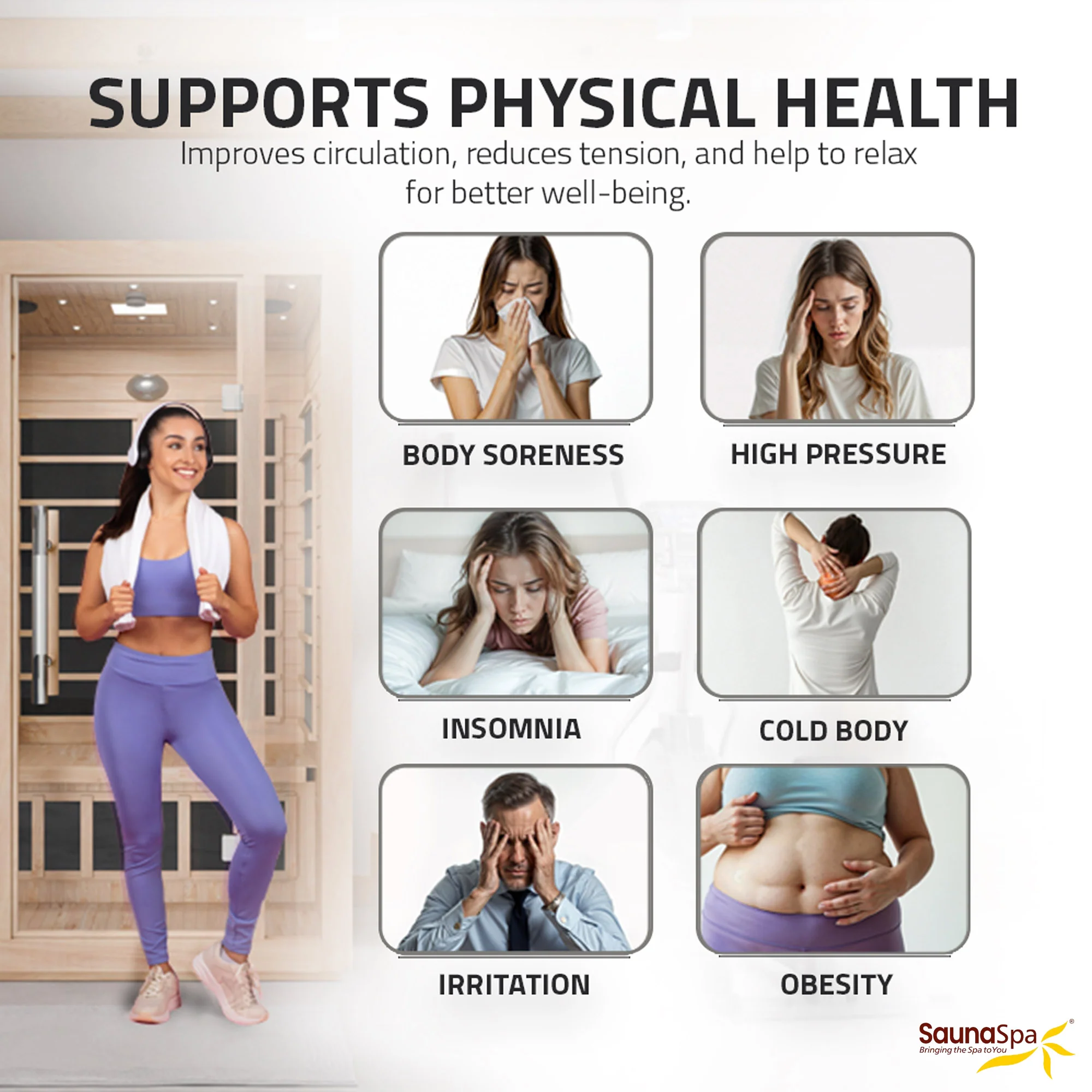 Fiji 2-Person Carbon FAR Infrared Hemlock Wooden Indoor Home Sauna Room with LED Touch Control Panel - Image 8