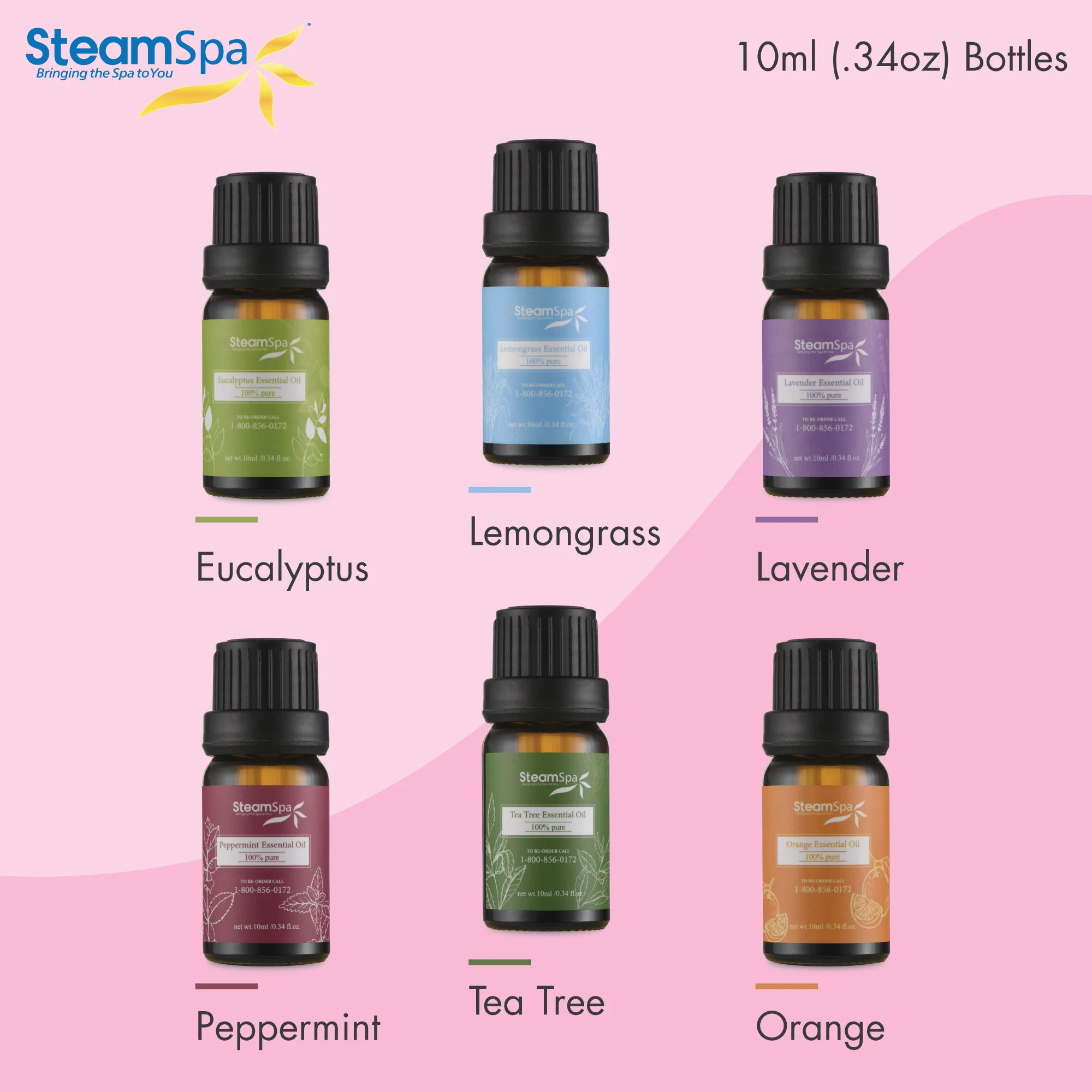 Steam Bath Scented Aromatherapy Pure Extract Essential Oils Collection Package Universaly Compatible with Steam Head - Image 3