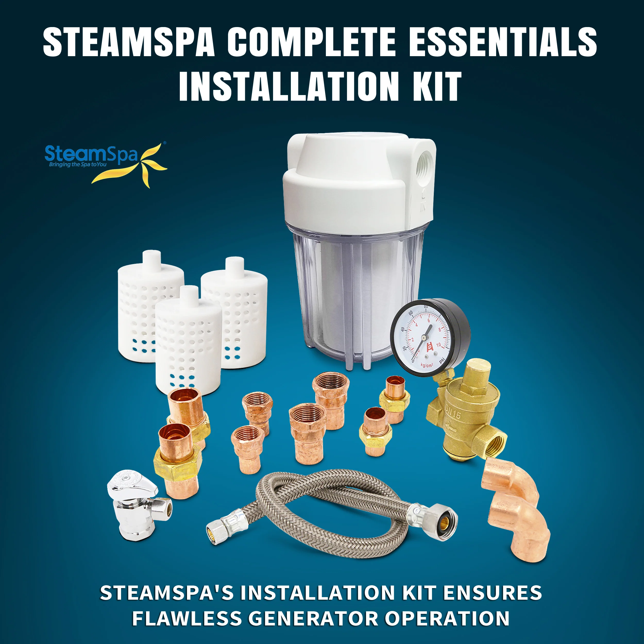 SteamSpa Complete Essentials Installation Kit - Image 3